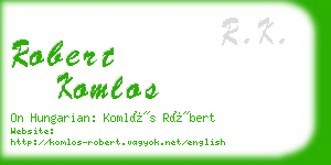 robert komlos business card